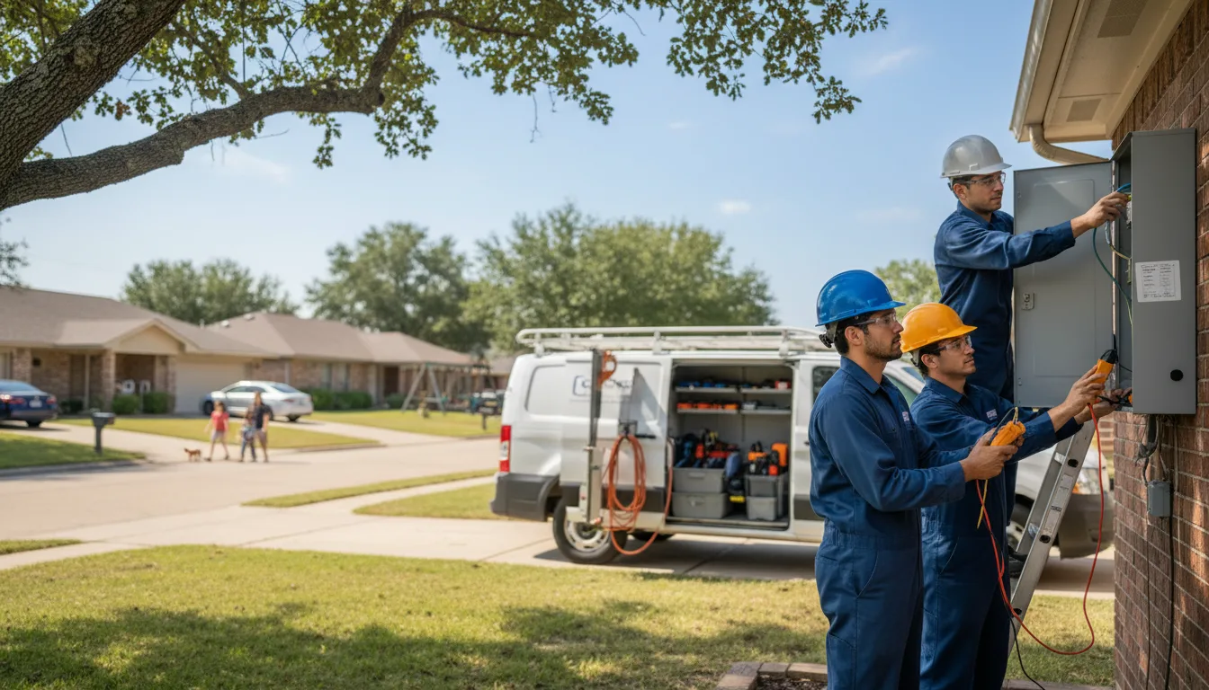 Certified electrician providing emergency electrical services in Ringle, WI
